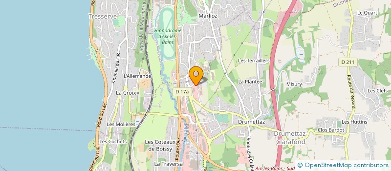 localisation de l'entreprise METAL +  DRUMETTAZ-CLARAFOND