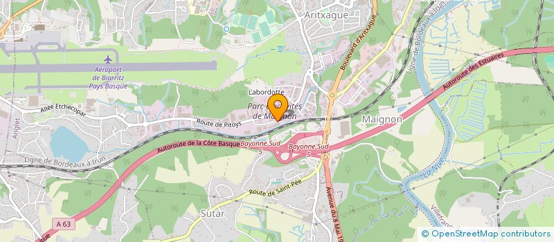localisation de l'entreprise METAL ADOUR à ANGLET