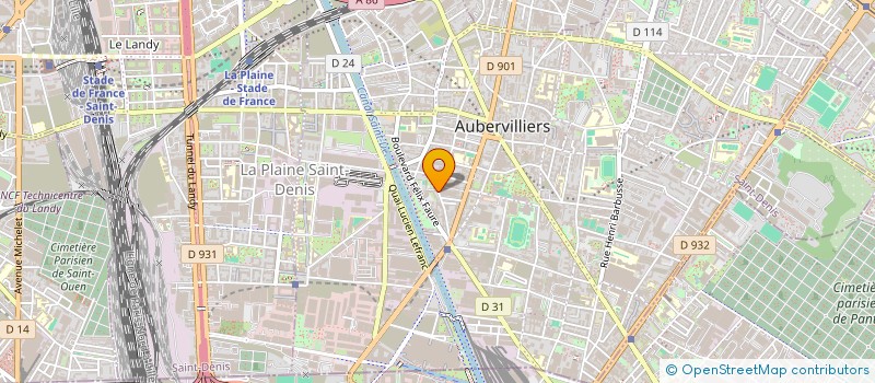 localisation de l'entreprise METAL-ALU à AUBERVILLIERS