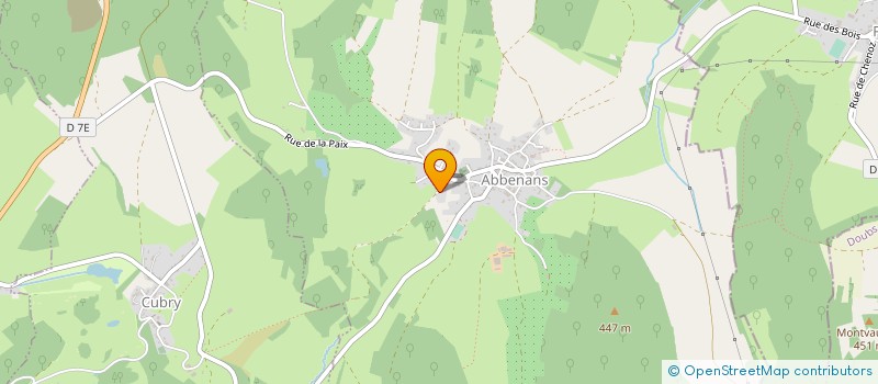 localisation de l'entreprise METAL'ARC à ABBENANS