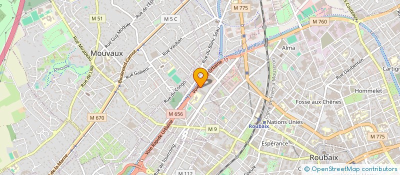 localisation de l'entreprise METAL-ART  TOURCOING