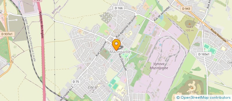 localisation de l'entreprise METAL AUTO PRO CONCEPTION  MAZINGARBE