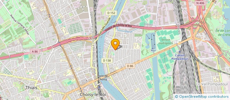 localisation de l'entreprise METAL-BAT à CHOISY-LE-ROI