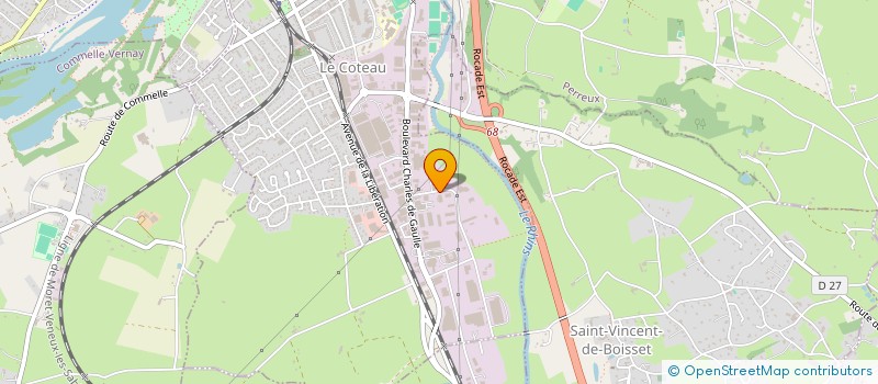 localisation de l'entreprise METAL BLEU  LE COTEAU