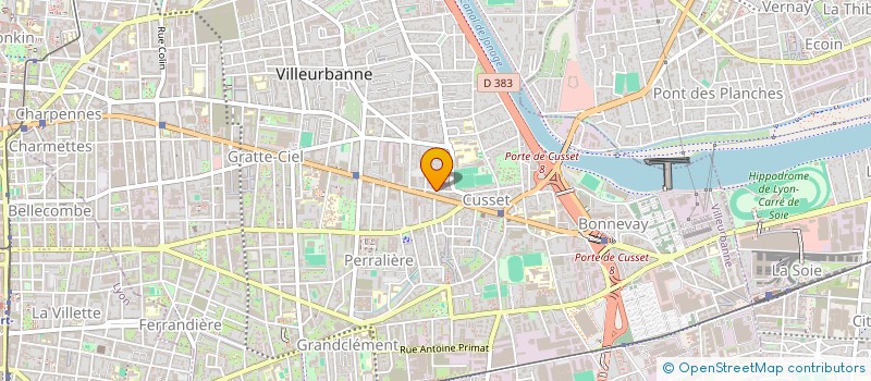 localisation de l'entreprise METAL D'ART à VILLEURBANNE