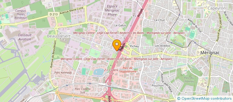 localisation de l'entreprise METAL D'ART DU SUD OUEST  MERIGNAC