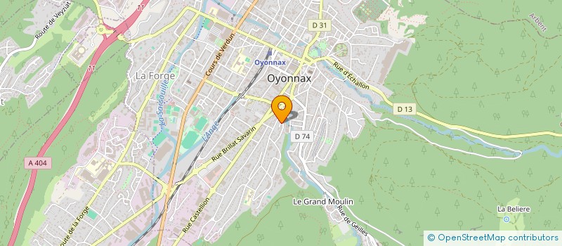 localisation de l'entreprise METAL EC à OYONNAX
