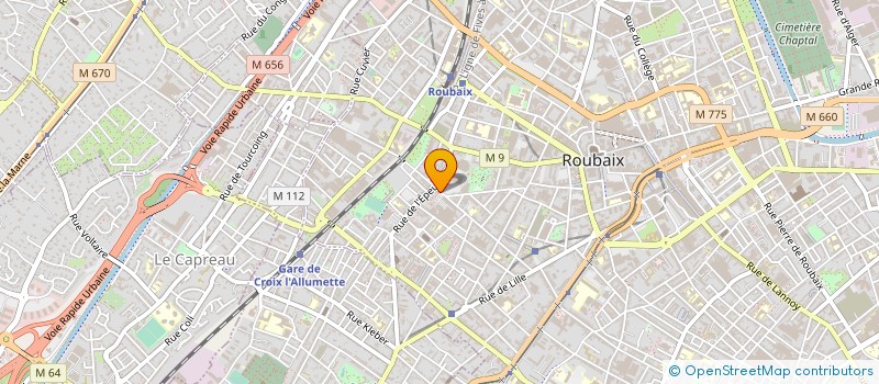 localisation de l'entreprise METAL FER ACIER CONSTRUCTION  ROUBAIX