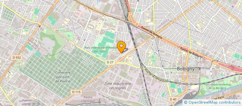 localisation de l'entreprise METAL FERMETURE  BOBIGNY