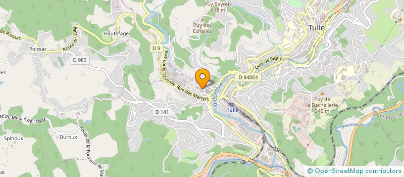 localisation de l'entreprise METAL IMMO  TULLE