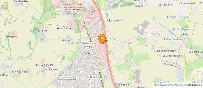 localisation de l'entreprise METAL INDUSTRIE  MELESSE