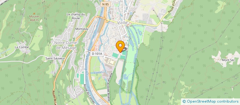 localisation de l'entreprise METAL ISERE à VIZILLE