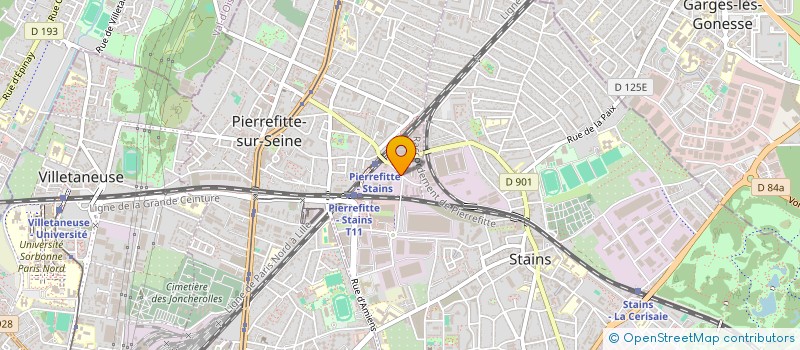 localisation de l'entreprise METAL SYSTEM à PIERREFITTE-SUR-SEINE