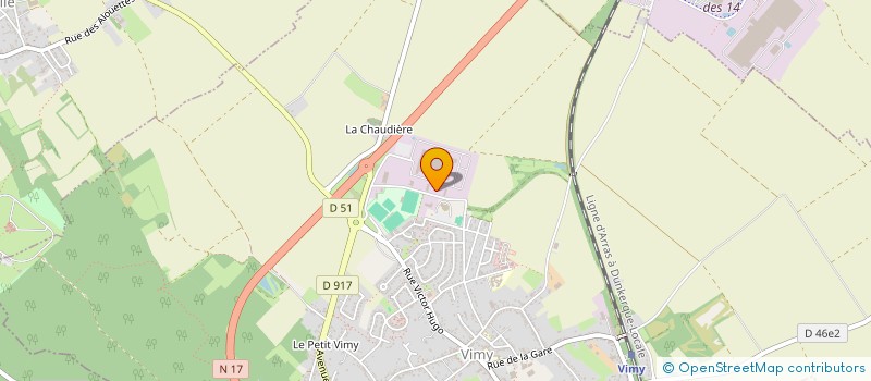 localisation de l'entreprise METAL TOITURE ET TRADITION  VIMY