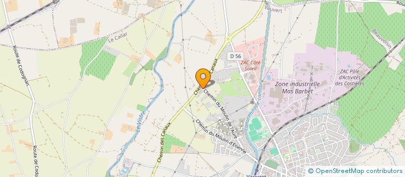 localisation de l'entreprise METAL WORK FABRICATION  VAUVERT