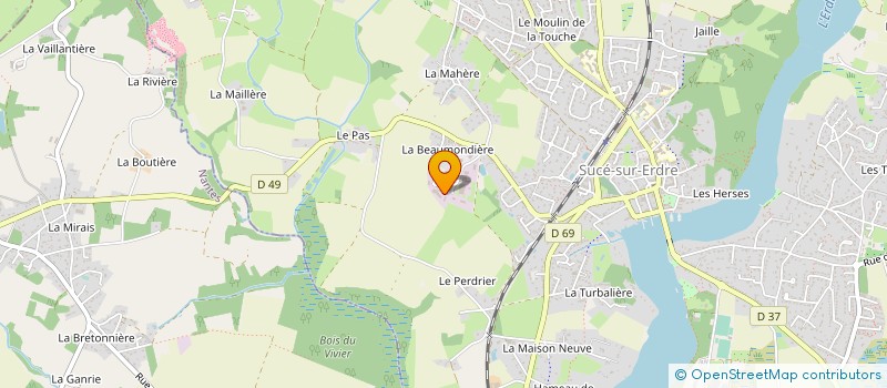 localisation de l'entreprise METALAQ à SUCE-SUR-ERDRE