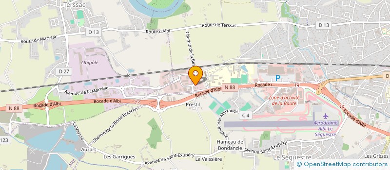localisation de l'entreprise METALBI 81 à ALBI