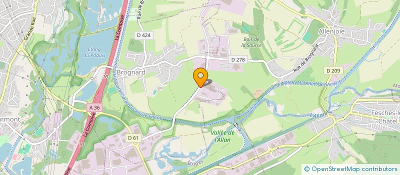 localisation de l'entreprise METALHOM à BROGNARD