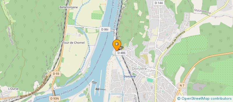 localisation de l'entreprise METALLERIE 26  DONZERE