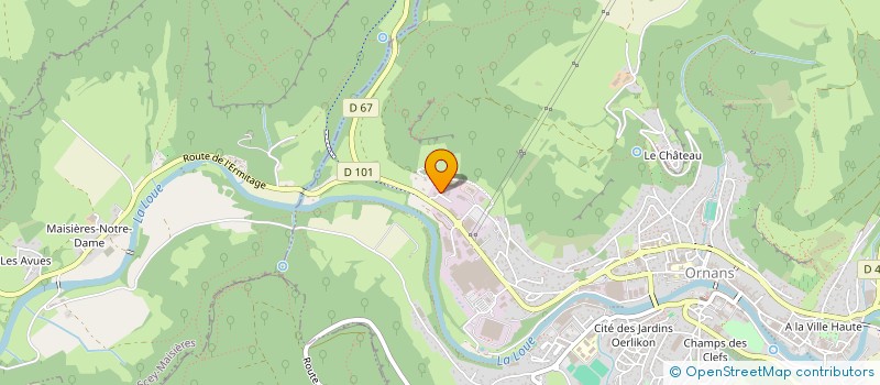 localisation de l'entreprise METALLERIE ALLEMAND  ORNANS