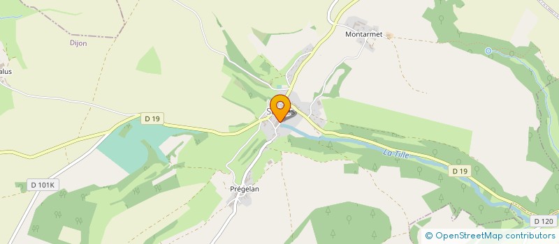 localisation de l'entreprise METALLERIE AUFFRET  SALIVES