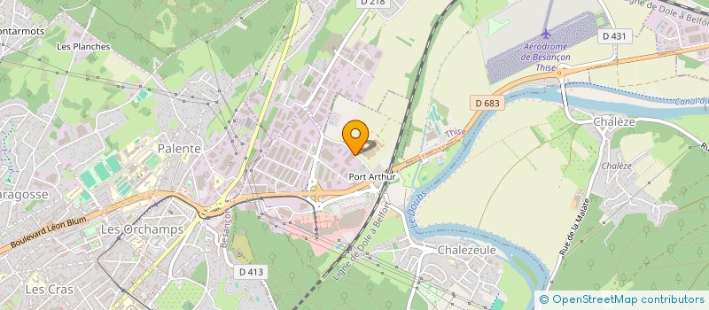 localisation de l'entreprise METALLERIE BLANCHARD  CHALEZEULE