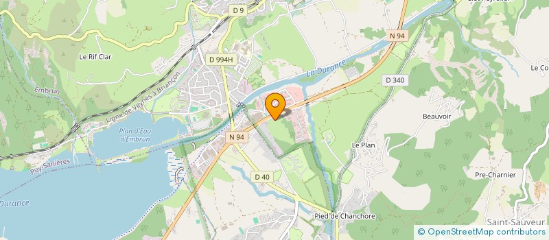 localisation de l'entreprise METALLERIE BROUSSE  EMBRUN