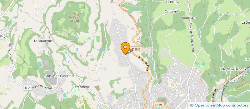 localisation de l'entreprise METALLERIE BRUEL à FIGEAC