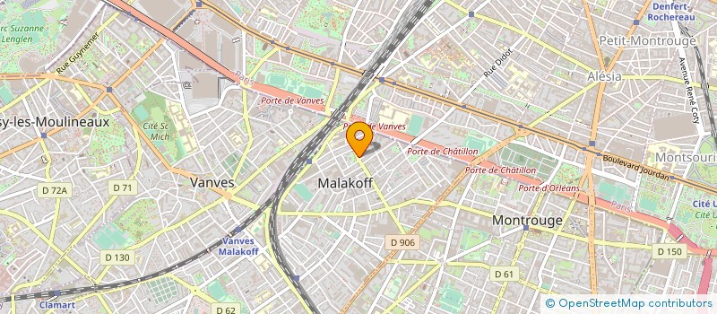 localisation de l'entreprise METALLERIE C M B A à MALAKOFF