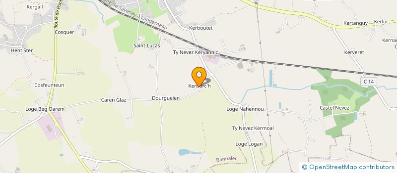 localisation de l'entreprise METALLERIE CAMPION  BANNALEC