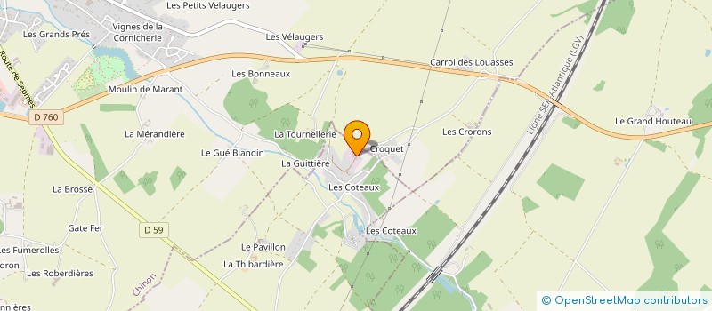 localisation de l'entreprise METALLERIE CHAUDRONNERIE ARNOUX à SAINTE-MAURE-DE-TOURAINE
