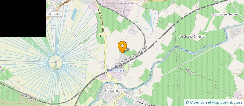 localisation de l'entreprise METALLERIE CHAZALET INDRA D'ENSERUNES à COLOMBIERS