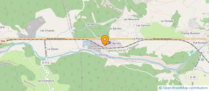 localisation de l'entreprise METALLERIE CHEVALIER à LA ROCHE-DES-ARNAUDS