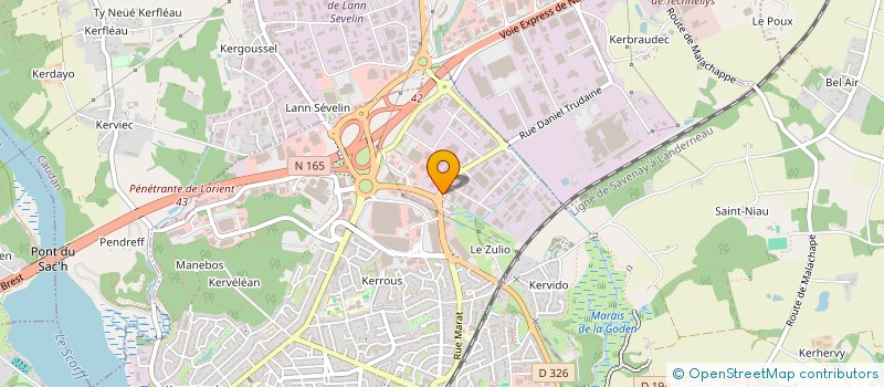 localisation de l'entreprise METALLERIE DE KERPONT à LANESTER