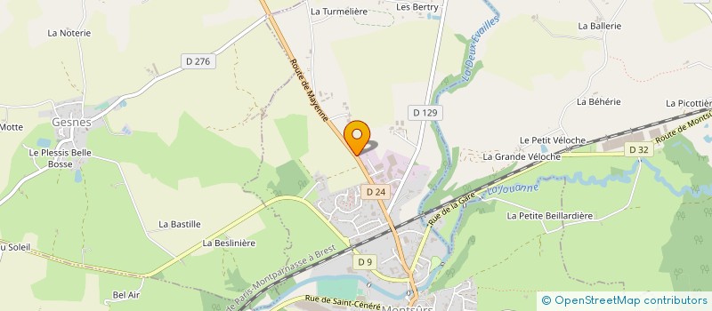 localisation de l'entreprise METALLERIE DE LA MAYENNE  MONTSURS