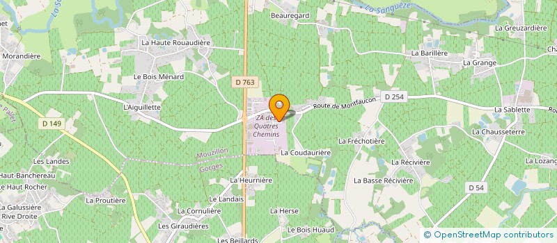 localisation de l'entreprise METALLERIE DES 4 CHEMINS à MOUZILLON