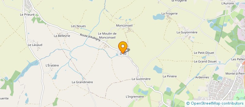 localisation de l'entreprise METALLERIE DOUCET à AUBIGNY-LES CLOUZEAUX