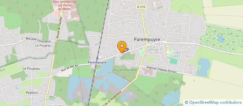localisation de l'entreprise METALLERIE FAVEREAU à PAREMPUYRE