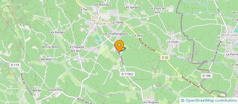 localisation de l'entreprise METALLERIE LAGARDETTE  FLEURIE