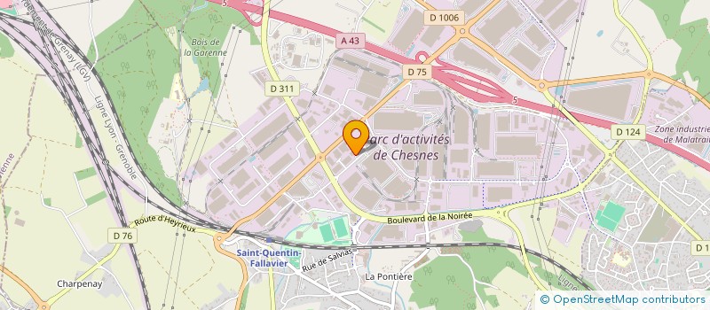 localisation de l'entreprise METALLERIE MATTON  SAINT-QUENTIN-FALLAVIER