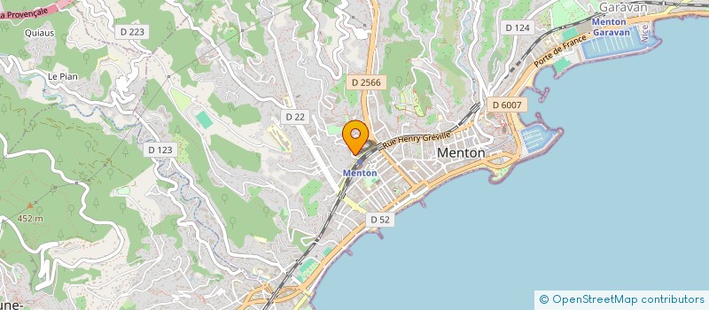 localisation de l'entreprise METALLERIE OCCHIALINI à MENTON