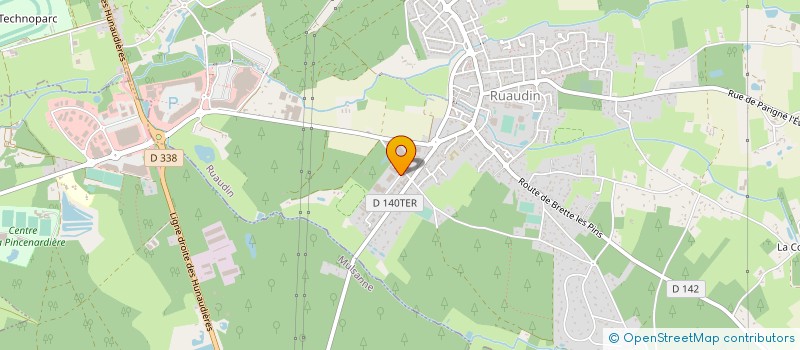 localisation de l'entreprise METALLERIE PLANAGE SARTHOIS  RUAUDIN