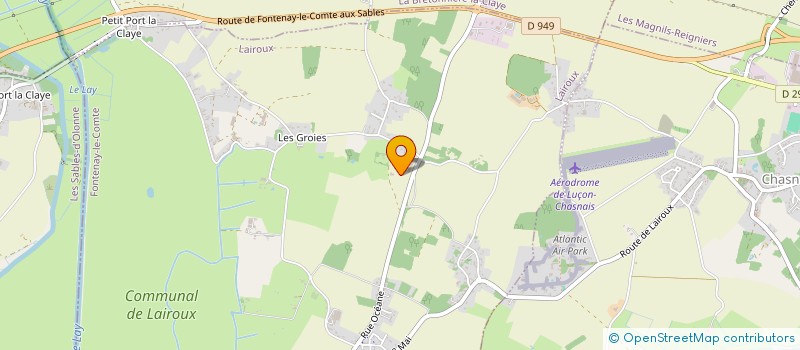 localisation de l'entreprise METALLERIE PREZEAU à LAIROUX