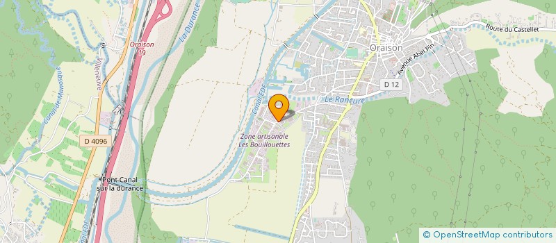 localisation de l'entreprise METALLERIE REGNIER à ORAISON