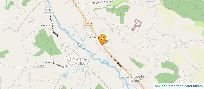 localisation de l'entreprise METALLERIE SERRURERIE BOULAND  VALORBIQUET