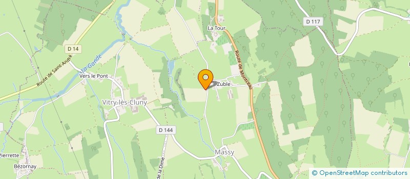 localisation de l'entreprise METALLERIE SERRURERIE DU CLUNYSOIS  LA VINEUSE SUR FREGANDE