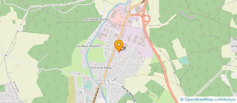 localisation de l'entreprise METALLERIE-SERRURERIE NORMANDE à GRAVIGNY