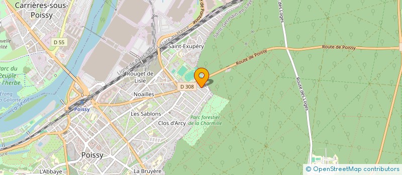 localisation de l'entreprise METALLERIE SERRURERIE POIRIER à POISSY