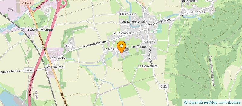 localisation de l'entreprise METALLERIE SOUDURE PONTET à TOSSIAT