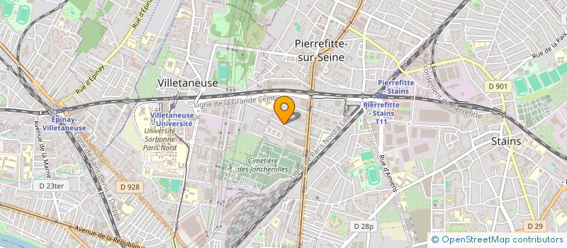 localisation de l'entreprise METALLERIE TOLERIE CHAUDRONNERIE à PIERREFITTE-SUR-SEINE